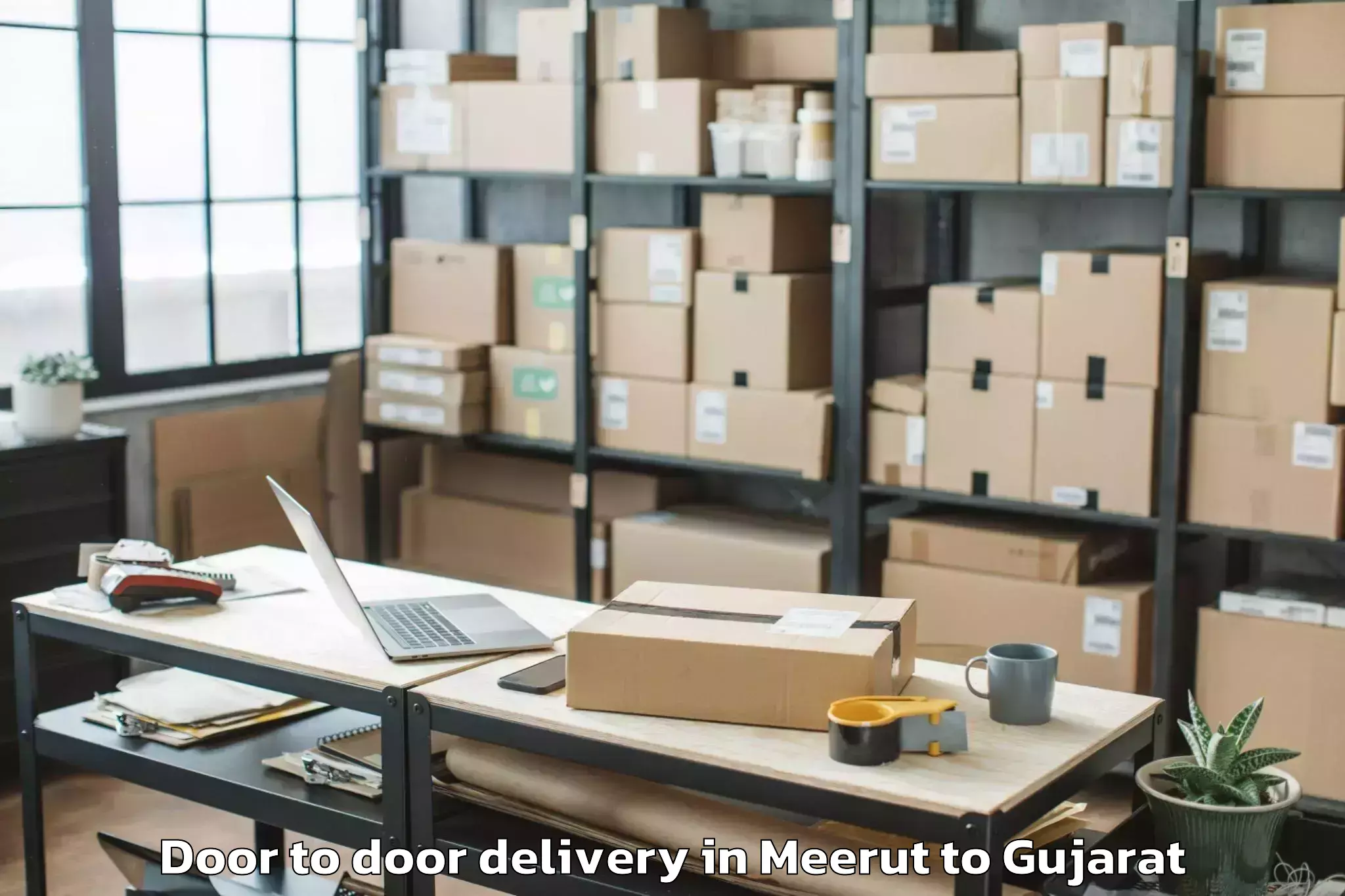 Reliable Meerut to Vaghodia Ina Door To Door Delivery